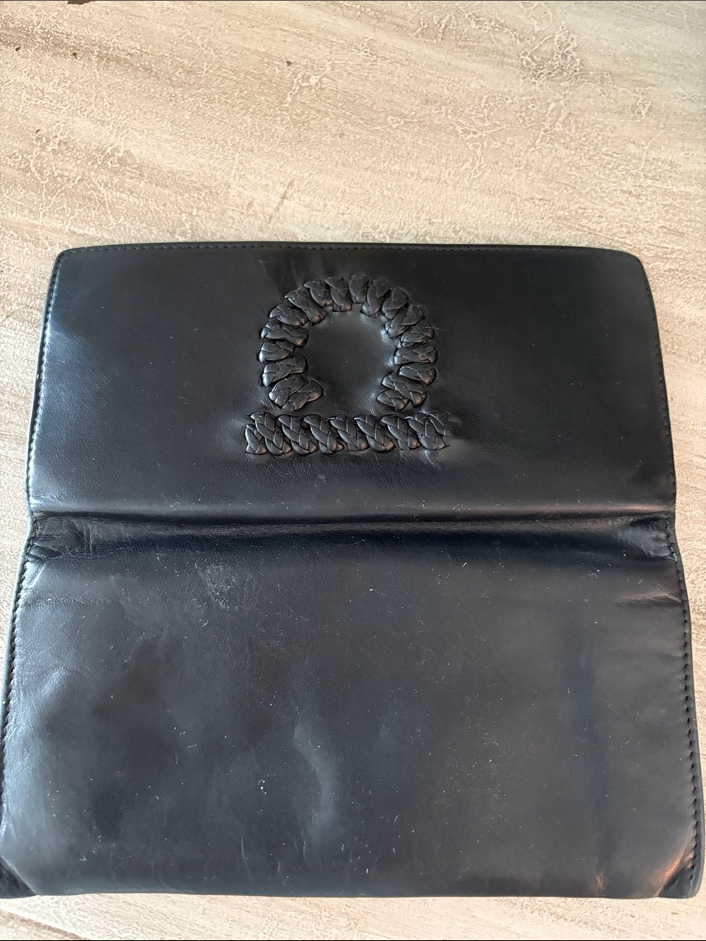 Salvatore Ferragamo Black Woven Logo Leather Wallet - Picture 6 of 11